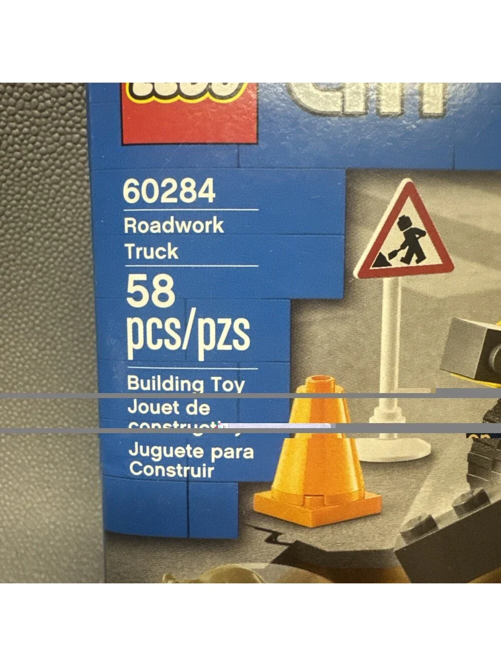 LEGO CITY: Roadwork Truck (60284) Ages 4+ Construction Set 58pc Learn To Build